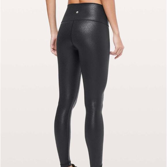 Lululemon Wunder Under High-Rise Tight *Foil 28" Foil Black Women's Size 4 - Picture 1 of 4